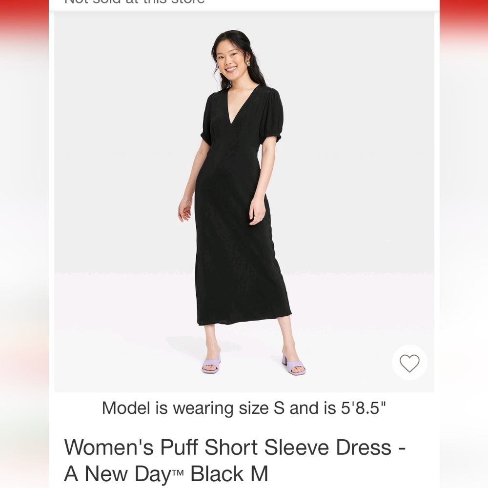 *ISO* ON SEARCH OF A New Day puff short sleeve dress in black size medium